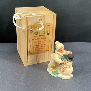 Snowman Figurine - Cream and White